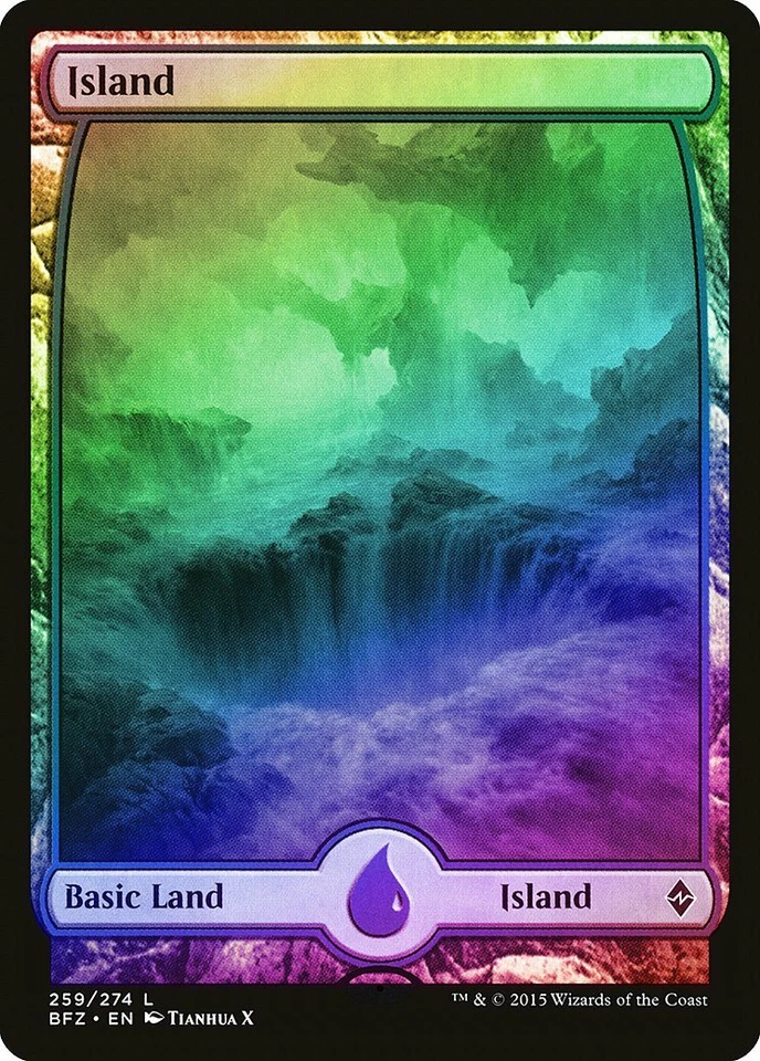 Island (259) FOIL Battle for Zendikar NM Extended / Full Art CARD ABUGames - Image 1 of 1