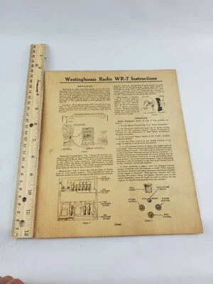 Instrucciones de radio Westinghouse Electric & Manufacturing Company modelo WR-7  Foto 1 de 3