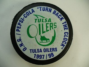 CHL Tulsa Oilers '97/98 Turn Back The Clock Official Hockey Puck Collect Pucks