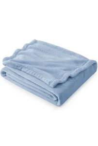 Bedsure Fleece Throw Blanket; Light Blue - Lightweight - Picture 1 of 1