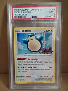 Snorlax (Prerelease) SWSH068 Sword & Shield Promo Cards PSA 9 - Picture 1 of 2