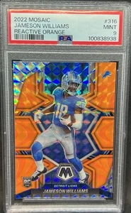 Jameson Williams Rookie 2022 Mosaic Reactive Orange PSA 9 RC Lions - Imagen 1 de 2
