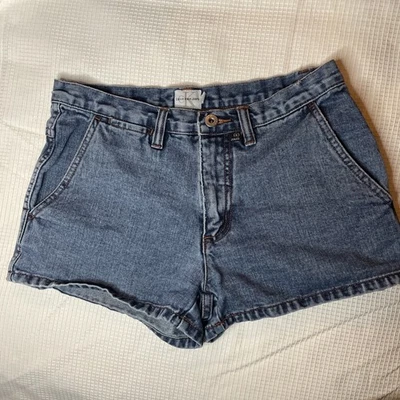 Juniors Calvin Klein Jeans 4 Pocket Medium Blue Denim Short Shorts Size 5 - Image 1 of 4