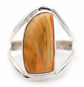 Natürlicher königlicher kaiserlicher Jaspis 925 Sterlingsilber Ring Schmuck Gr. 8,5 @16-5 - Bild 1 von 2