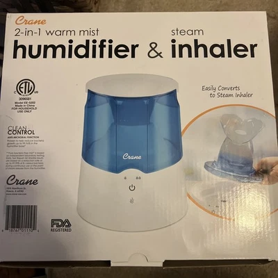 Crane EE-5202 0.5 Gal. Warm Mist Humidifier  & Steam Inhaler - Image 1 of 4