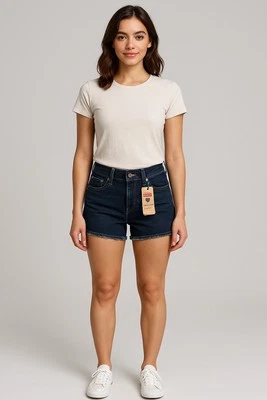 NUEVO LEVI'S Pantalones Cortos, Cortados, Pantalones Cortos Vaqueros, Talla 16 - 27" Cintura 3" Entrepierna Foto 1 de 4