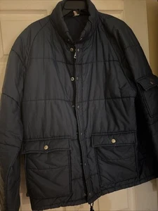 Giacca puffer vintage anni 80 Pla-Jac Dunbrooke Lg cappotto blu navy USA - Foto 1 di 3