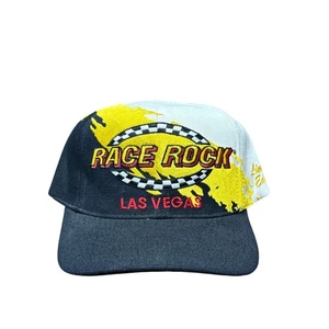 Vintage 90's Paint Splatter Race Rock Las Vegas Snapback Hat - Bild 1 von 3