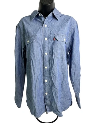 Levi's Shirt Mens Medium Blue Chambray Button Front Long Sleeve PC9 19587-0276 - Image 1 of 4