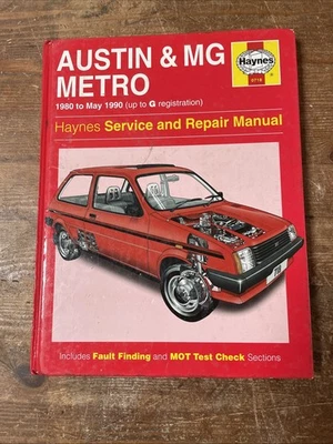 Haynes Austin MG Metro Service and Repair Manual (80-90) Hardcover Book (5007) - Image 1 of 4