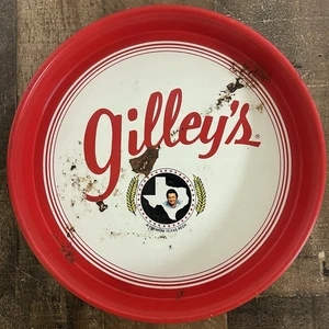 Gilley’s 13” Round Metal Serving Tray Pasadena Texas 1970’s Honky Tonk - Picture 1 of 24