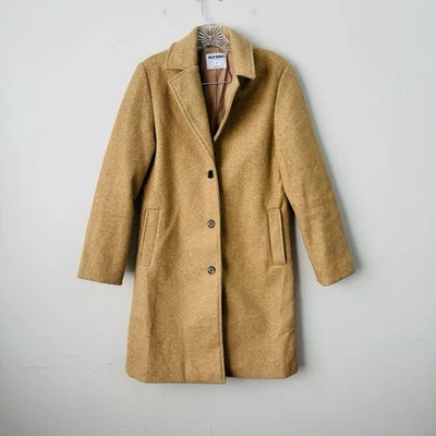 Abrigo de coche antiguo azul marino tostado con botones para mujer talla S Foto 1 de 4