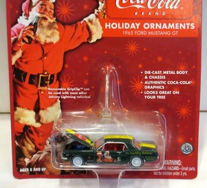 JOHNNY WHITE LIGHTNING COCA-COLA HOLIDAY ORNAMENTS ~1965 FORD MUSTANG GT ~ - Picture 1 of 6