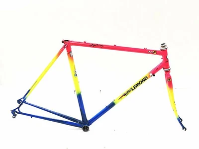 [Used] LEMOND VENTOUX Z TEAM frame set PINK/YELLOW/BLUE 52 size 90's [Price - image 1 of 4