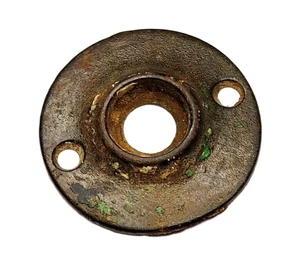 Antique Cast Iron Round Rosette Doorknob Escutcheon Estate Find C - Picture 1 of 4