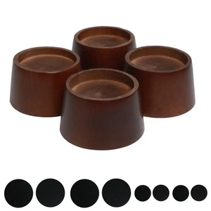 Txcucc Wooden Furniture Risers 2 Inch Tapered Bed Risers Set of 4 Heavy Duty ... - Picture 1 of 6
