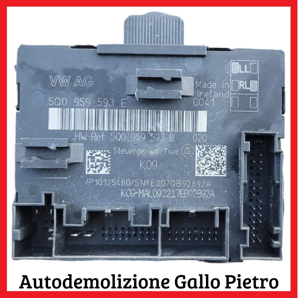 Centralina porta anteriore SX sinistra AUDI a3 sportback 2014 8v 8va 8vf 1.6 tdi - Immagine 1 di 1