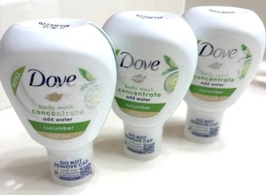 Nuevo Sellado Dove Body Wash Concentrado Añadir Agua Recarga Pepino 4oz Lote de 3 - Imagen 1 de 3