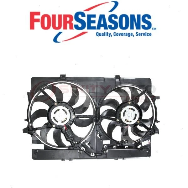 Four Seasons Dual Radiator & Condenser Fan Assembly for 2008-2015 Audi A5 - vz Foto 1 de 4