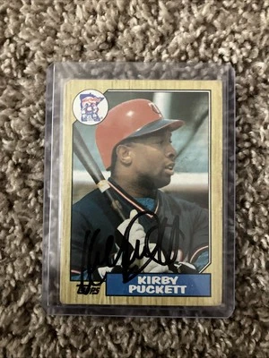 1987 TOPPS SIGNED Autographed # 450 Kirby Puckett HOF Deceased - Image 1 of 2