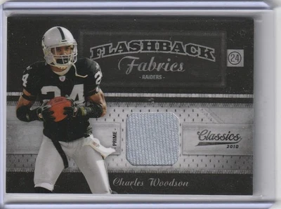 Camisetas Charles Woodson 2010 Classics Flashback Telas Prime #11 #'d 121/200 Foto 1 de 2