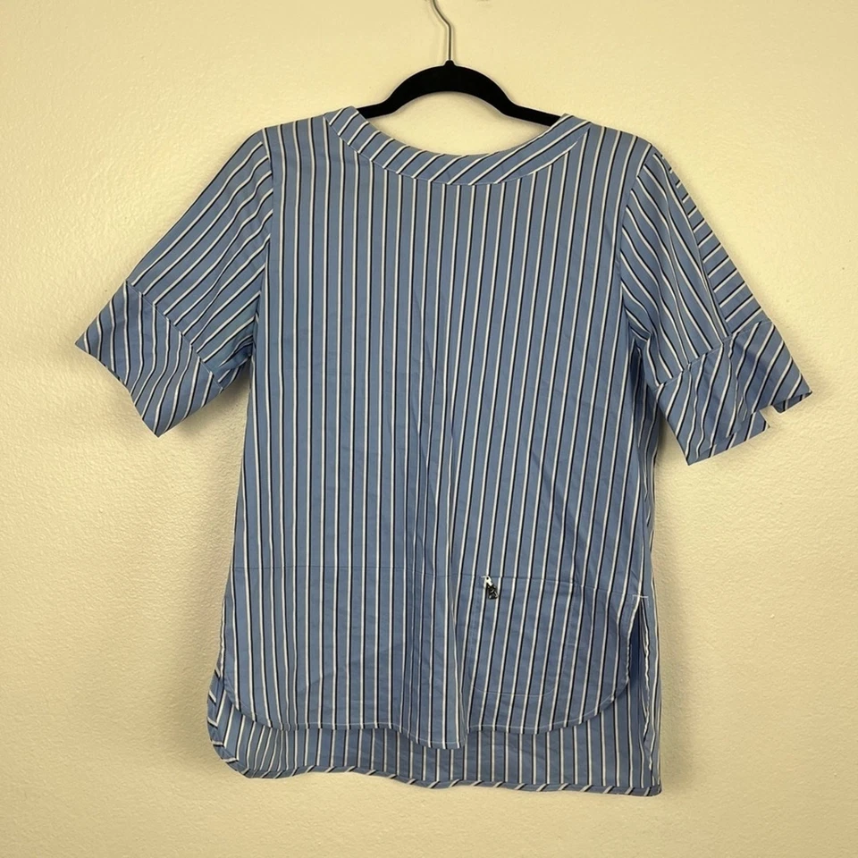 Blusa Bogner listra náutica laço costas manga curta 8 - Imagem 1 de 4