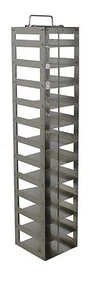 Chest Freezer Rack for 2" high lab. freezer boxes, 12 position w/ locking rod - Picture 1 of 1