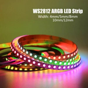 4/5/10mm pcb DIY Flexible 5V WS2812B RGB LED Strip Light Individual Addressable - Picture 1 of 23