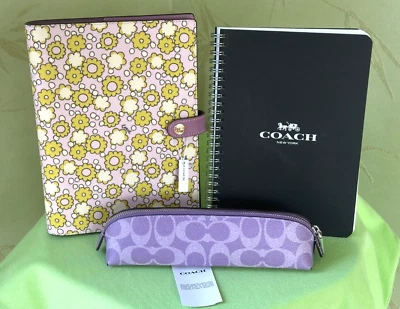 CUADERNO COACH o FUNDA PINCEL LÁPIZ: NUEVO CON ETIQUETAS ESTAMPADO FLORAL (CBM00)/FIRMA (CZ206) Foto 1 de 4