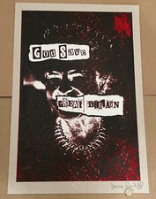 JAMIE REID GOD SAVE GREAT BRITAIN Signed Print Queen Sex Pistols Blood Diamonds