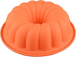 9.5" Leak-Proof Nonstick Silicone Cake Mold Bundt Cake Pan Baking Mold for Chris - Picture 1 of 12