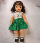 Vintage Brunette  16"  Terri Lee Dressed Doll - With Green Not Tagged Dress