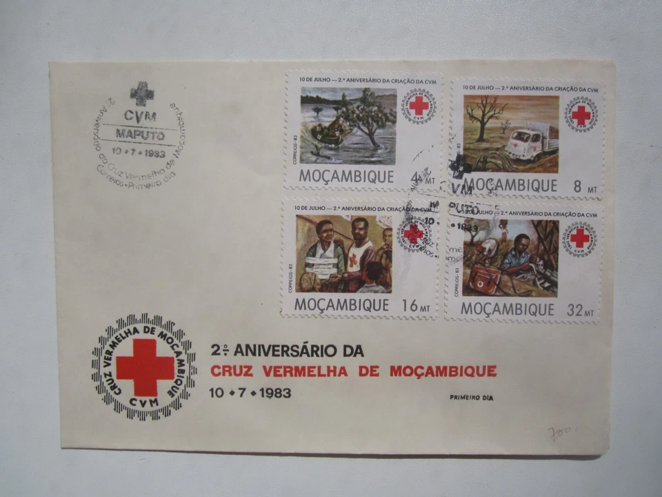 1983 MOZAMBIQUE RED CROSS FDC COVER - Image 1 of 1