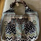 Womens Cat Purse Multi /Tote Bag Multicolored With Beads