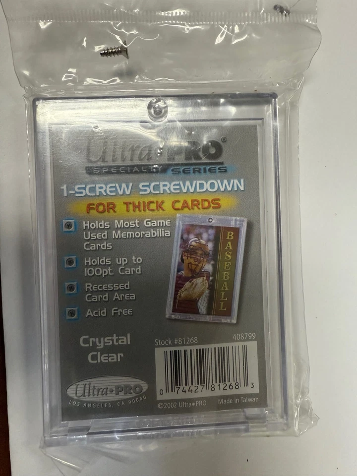 (5-Pack) Ultra Pro 1-Screw Extra Thick 100pt Screwdown Trading Card Holders - Image 1 of 1