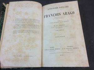 Ancien livre astronomie populaire tome 1 par François Arago 1854 illustré - Picture 1 of 7