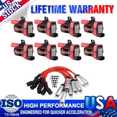 Bobinas de encendido cable de bujía para Chevy Silverado 1500 2500 GMC ESCALADE SIERRA Foto 1 de 4