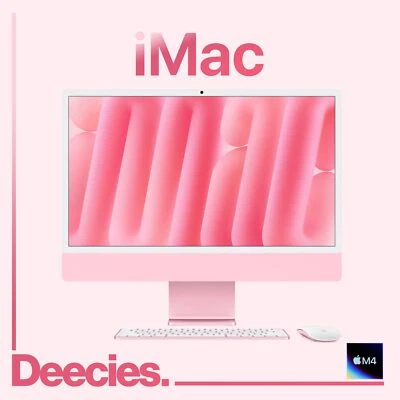 iMac M4 Apple 24-inch 10-core CPU 10-core GPU 16GB Ram 256GB SSD Pink NEW Mac - Image 1 of 4
