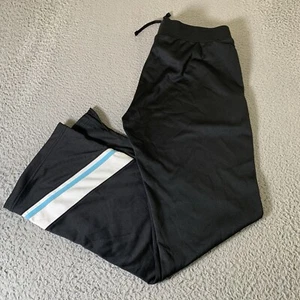 Nike Y2K Track Pants Donna Large 32" Cucitura Interna Nero Blu Cielo Coulisse Relaxed - Foto 1 di 12