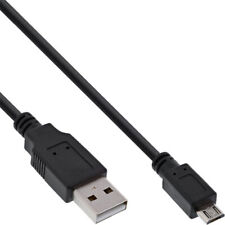 5x InLine Micro-USB 2.0 Kabel, USB-A Stecker an Micro-B Stecker, schwarz, 1m