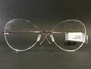 Silhouette Eyeglasses Frame 5515 CS 3540 Mauve Shadow Rimless Titanium 52-17-140 - Picture 1 of 14