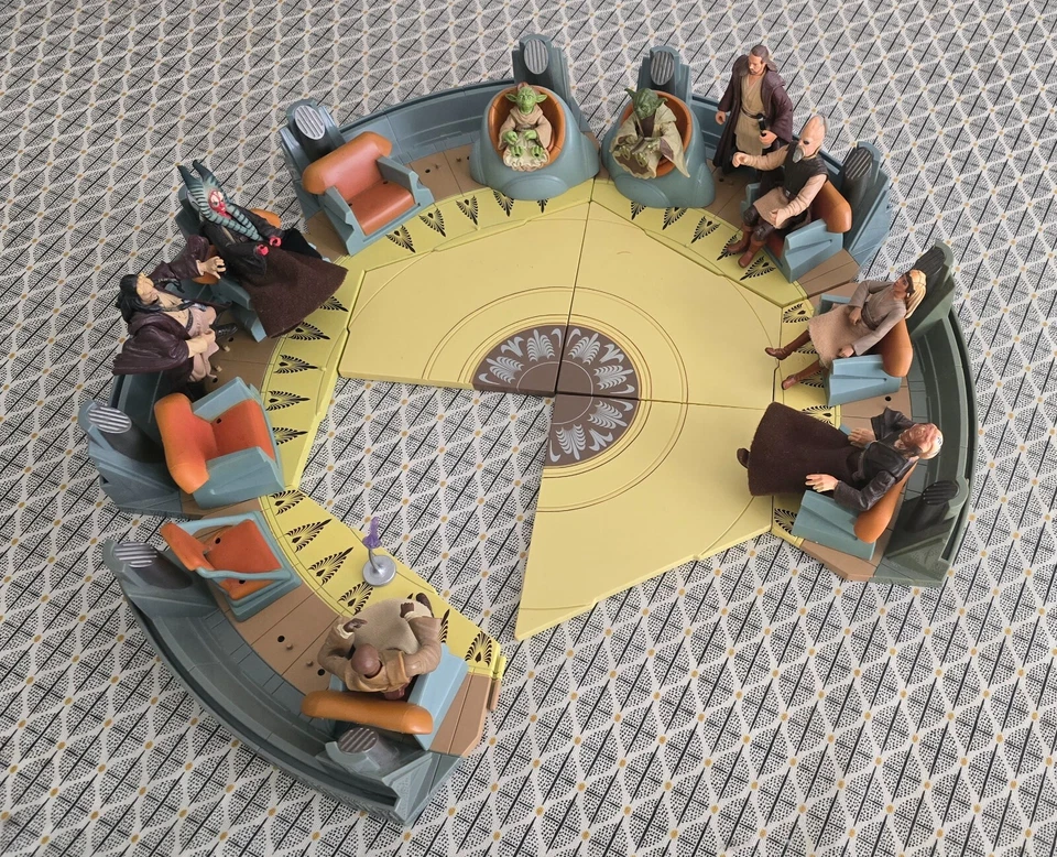 Diorama Star Wars Jedi High Council Scene Figurine Yaddle Eeth Koth Stass Allie - Photo 1/1