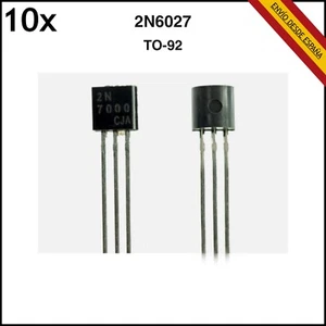10x 2N6027 2N 6027 N-MOSFET TO-92 - Foto 1 di 1