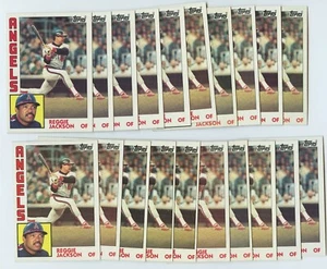 Hall of Famer Reggie Jackson 1984 Topps #100 20 Card Group Lot Angels/Yankees - Picture 1 of 2