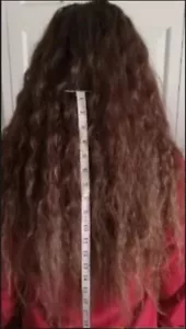 16 inches of virgin brown hair. - Picture 1 of 3