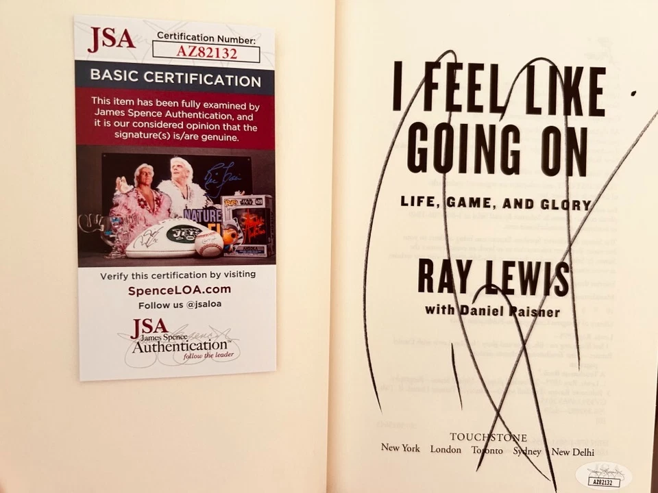 Ray Lewis Autograph I Feel Like Going on Signed Book 1st Edition First
