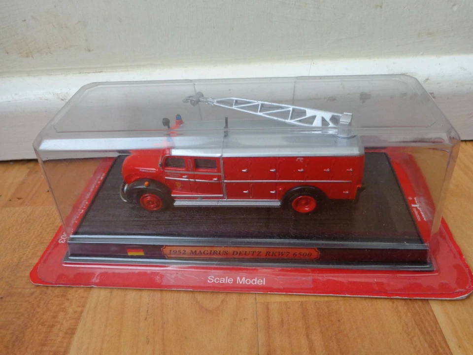 1/72 SCALE GERMANY 1952 MAGIRUS DEUTZ RKW7 6500 - DEL PRADO FIRE ENGINE MODEL - Image 1 of 1