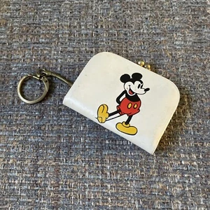 Disney Micky Mouse Vintage Mini Coin Purse Key Chain - Picture 1 of 8
