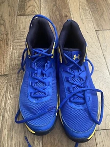 Under Armour Jet Basketball Shoes - Blue & Yellow - Youth Size 7Y preown - Picture 1 of 8