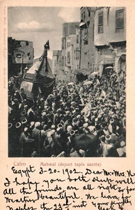 Cairo Egypt Mahmal (depart tapis sacree) Vintage 1902 Postcard - Picture 1 of 2